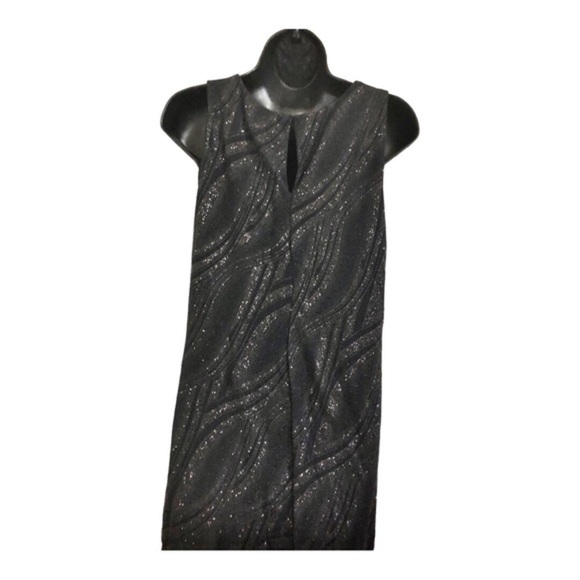 Nine West Beautiful black‎ sequin slinky sleeveless swing tent dress size 10 new - Picture 7 of 16